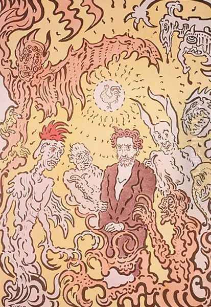Poster advertising an exhibition of Ensors work at the Salon des Cent, Paris, 1898 - view 1