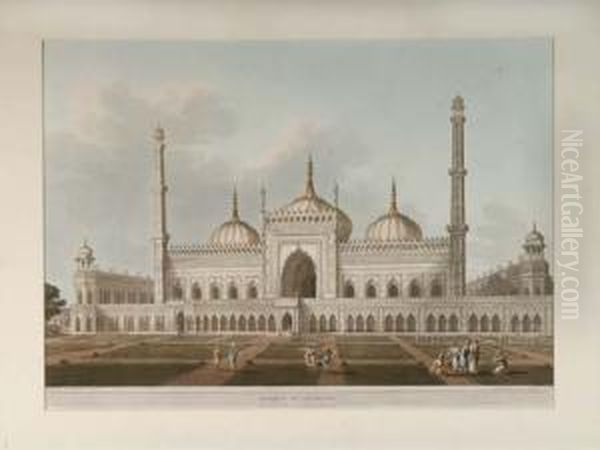 Mosque At Lucknow Par L. Hill - view 1