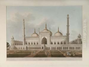 Mosque At Lucknow Par L. Hill by Henry Salt