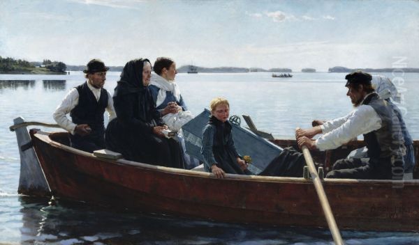 A Child's Funeral by Albert Edelfelt