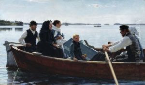 A Child's Funeral by Albert Edelfelt