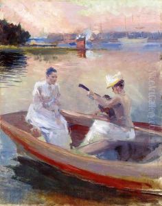Summer Evening, Haiko Bight outside Porvoo by Albert Edelfelt