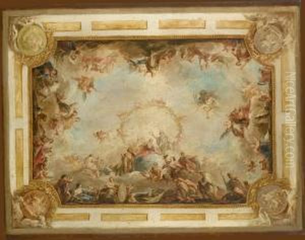 L'apotheose D'hadrien: Projet Pour Le Plafond Du Palais Royal Demadrid - view 1