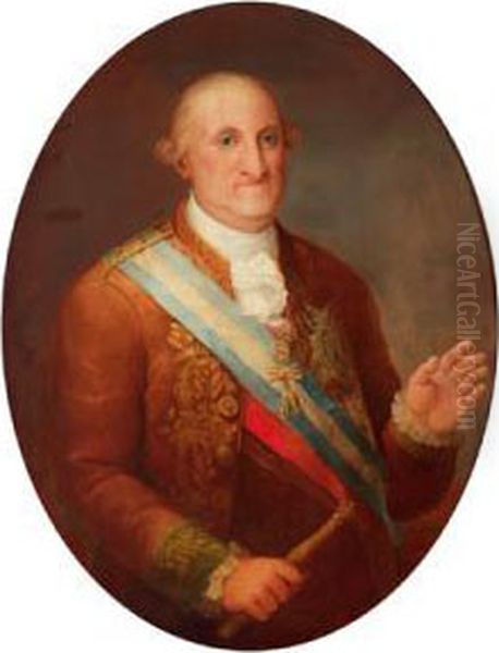Ritratto Del Re Di Spagna Carlos
Iv Con L""""""""ordine Della Toson D""""""""oro E Lo Scettro - view 1
