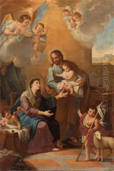 La Sacra Famiglia Con San Giovannino E Angeli - view 1