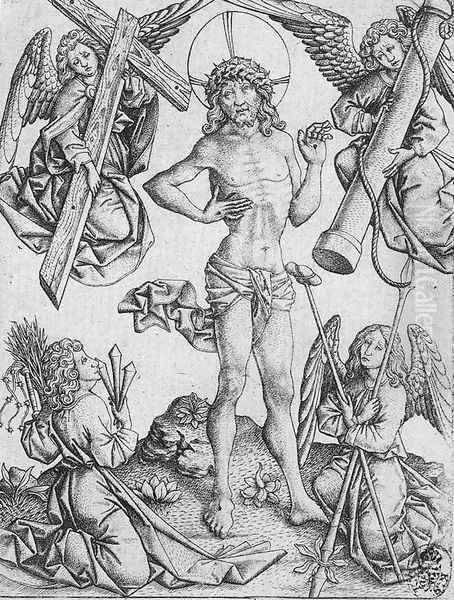 Man of Sorrows between Four Angels c. 1460 - view 1