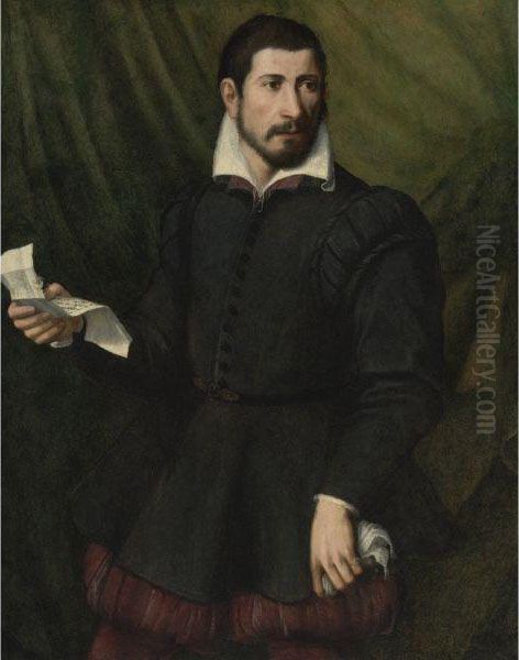 Portrait Of A Man Holding A Letter - view 1