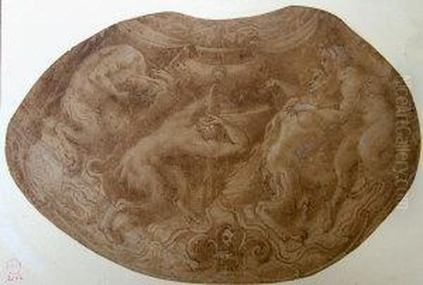 Satyrs Gathered Round A Fountain - view 1