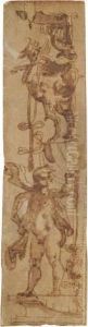 Study For A Decorative Panel With A Putto And Gryphon