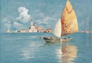 La Laguna Di Venezia E L'isola Di San Giorgio by Giovanni Salviati