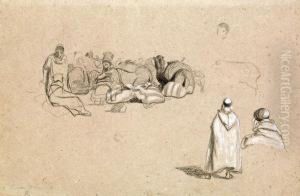 Halte D'une Caravane A Biskra