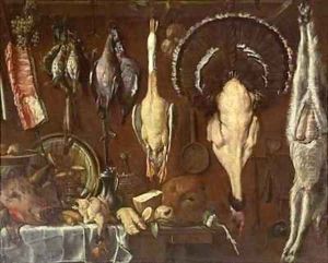 Still Life of a Butchers Counter by (Jacopo Chimenti) Empoli