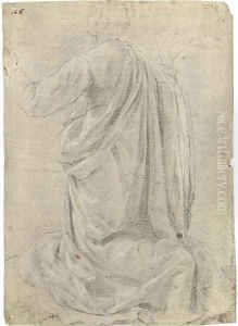 A kneeling figure seen from behind, his arms raised by (Jacopo Chimenti) Empoli
