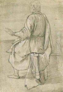 A seated young man seen from behind by (Jacopo Chimenti) Empoli