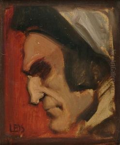 Study Of A Man In Profile by Leo Samberger