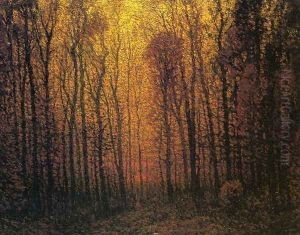 Deep Woods in Fall by John Joseph Enneking