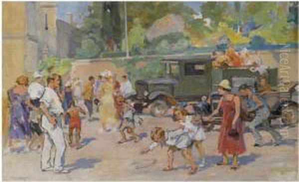 Summer Street Scene - view 1