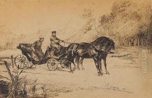 Preparing To Set Off by Nikolai Semenovich Samokish