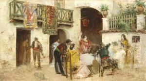 Escena En Un Patio Espanol