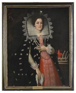 Portratt Forestallande Arkehertiginnan Maria Magdalena Av Osterrike by Alonso Sanchez Coello