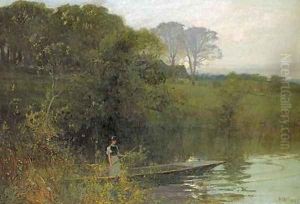 Twilight punting by Sir Alfred East