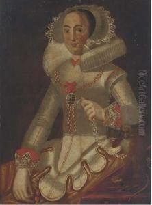 Portrait Of A Lady Seated by Alonso Sanchez Coello