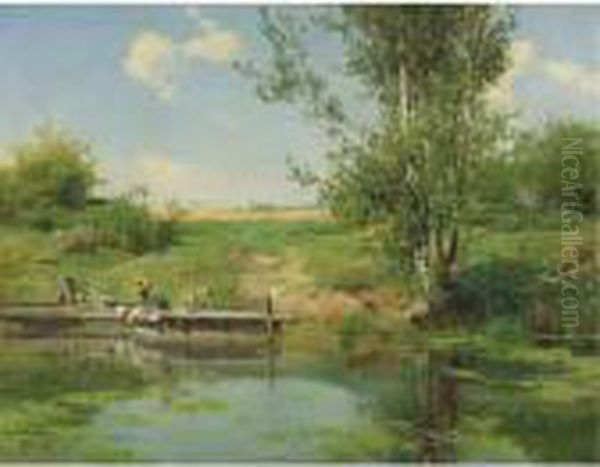 Laundry At The Edge Of The River - view 1
