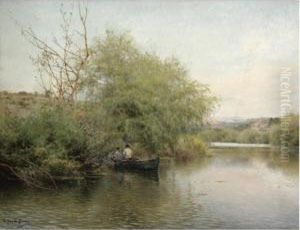 Remando En El Sena (two Men Rowing On The Seine) by Emilio Sanchez-Perrier