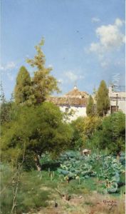 Huerta Del Retiro, Sevilla (harvesting Vegetables, Seville) by Emilio Sanchez-Perrier