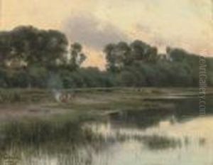 Shepherds By A Riverside Fire Shepherds By A Riverside Fire