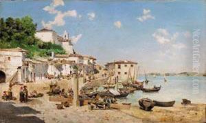 El Puerto De Vigo (vigo Harbour) by Emilio Sanchez-Perrier