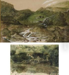 Une Riviere Dans Une Vallee, Des Moutons Sur Les Hauteurs Et Des Bergers by George (nee Dupin) Sand