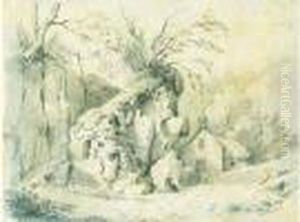 Original Au Crayon, Signe En Bas A Gauche <aur. Dud.> ; 13,4 X 17,5 Cm Original Au Crayon, Signe En Bas A Gauche <aur. Dud.> ; 13,4 X 17,5 Cm