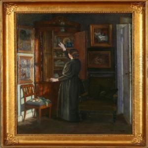 Interior With A Woman by Anna Marie Sandholt
