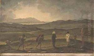 Distant view of the Bay of Islands New Zealand by Augustus Earle