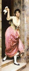 Blass Eugene De The Farewell by Blaas Eugen De