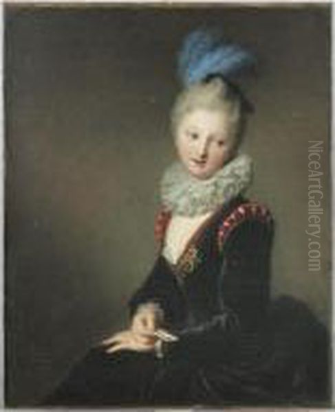 La Jeune Femme Au Billet Doux Ou
 Portrait Presume De Mademoiselle Christine-antoinette-charlotte 
Desmares - view 1