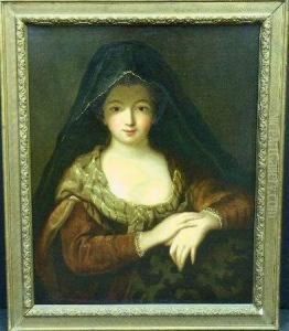 Portrait Of A Lady With A Shawl by Jean-Baptiste Santerre
