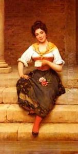 Eugene De The Love Letter by Blaas Eugen De
