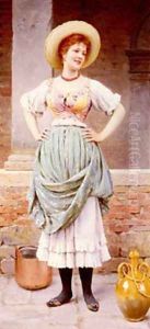 Eugene De An Affectionate Glance by Blaas Eugen De