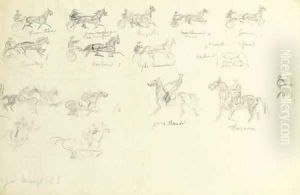 Studies of horses in motion by Otto Eerelman
