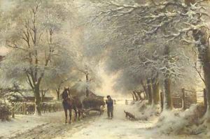 Pausing in the snow by Otto Eerelman