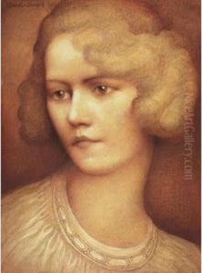 Portrait De Jeune Femme by Leonard Sarluis