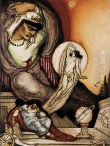 Design For Desepoir De La Vielle, Petits Poemes En Prose De Baudelaire by Leonard Sarluis