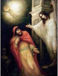 Christ Chassant Les Marchands Du Temple by Leonard Sarluis