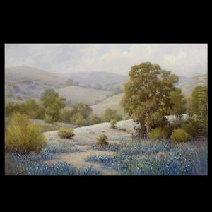 Sartelle.californian . Blooming 
Lupin California Landscape. Oilon Canvas. 24 X 36 Inches. Signed Lower 
Right: Sartelle