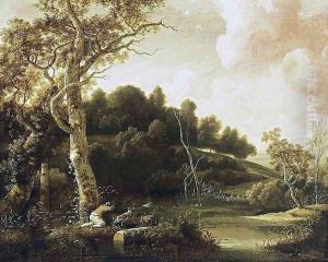 River Landscape 1655-60 by Jacob Esselens