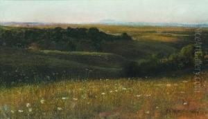 Veduta Della Campagna Romana Con Il Monte Soratte In Lontananza by Giulio Artistide Sartorio