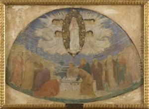 Assunta Tra Gli Apostoli E Gli Angeli by Giulio Artistide Sartorio