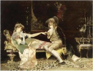 Tete - A - Tete by Giulio Artistide Sartorio